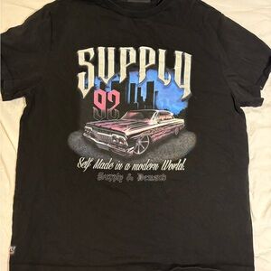 Supply and Demand Black Graphic T-Shirt